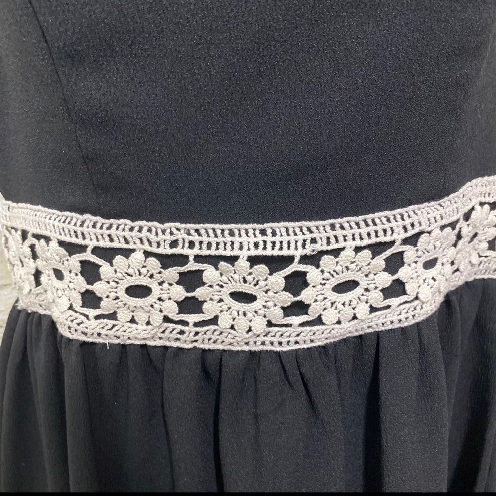 Altar’d State Black Crochet Fit And Flare Dress - Picture 3 of 6